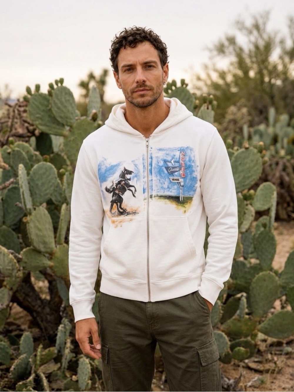 One of These Days Co. As Time Goes Hooded Sweatshirt in Bone - SOLD OUT